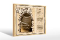 Holzschild Berufe Töpfer Meister kreativ Geschenk...