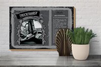 Holzschild Berufe Truckfahrer Nerven aus Stahl  30x20cm