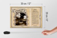 Holzschild Berufe Uhrmacher Meister zeitlos 30x20cm Geschenk