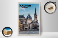 Holzschild Städte Aachen Deutschland Dom Architektur 20x30cm