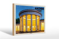 Holzschild Städte Aachen Deutschland Elisenbrunnen 30x20cm