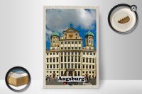 Holzschild Städte Augsburg Rathaus Architektur 20x30cm