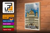 Holzschild Städte Augsburg Rathaus Architektur 20x30cm