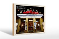 Holzschild Städte Berlin Deutschland Babylon Kino...