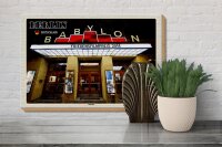 Holzschild Städte Berlin Deutschland Babylon Kino 30x20cm