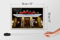 Holzschild Städte Berlin Deutschland Babylon Kino 30x20cm
