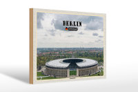 Holzschild Städte Berlin Olympiastadion Deutschland...