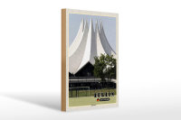 Holzschild Städte Berlin Deutschland Tempodrom 20x30cm