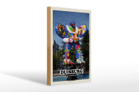 Holzschild Städte Duisburg Lebensretter-Brunnen 20x30cm