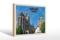 Holzschild Städte Erfurt Deutschland Dom Altstadt...