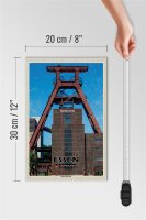 Holzschild Städte Essen Deutschland Zeche Zollverein 20x30cm