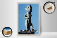 Holzschild Städte Gelsenkirchen Herkules Skulptur 20x30cm