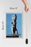 Holzschild Städte Gelsenkirchen Herkules Skulptur 20x30cm
