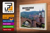 Holzschild Städte Heidelberg Altstadt Torbogen 30x20cm
