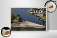 Holzschild Städte Koblenz Deutsches Eck Kurztrip 30x20cm