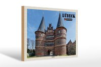 Holzschild Städte Lübeck Deutschland Holstentor...