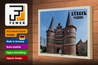 Holzschild Städte Lübeck Deutschland Holstentor 30x20cm