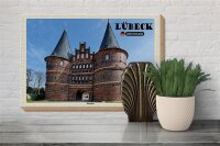 Holzschild Städte Lübeck Deutschland Holstentor 30x20cm