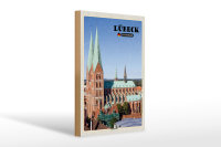 Holzschild Städte Lübeck Deutschland...