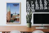 Holzschild Städte Lübeck Deutschland Marienkirche 20x30cm