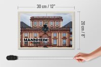 Holzschild Städte Mannheim Deutschland Barockschloss 30x20cm