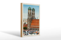 Holzschild Städte München Altstadt Frauenkirche...