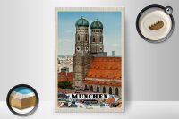 Holzschild Städte München Altstadt Frauenkirche 20x30cm