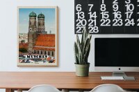 Holzschild Städte München Altstadt Frauenkirche 20x30cm
