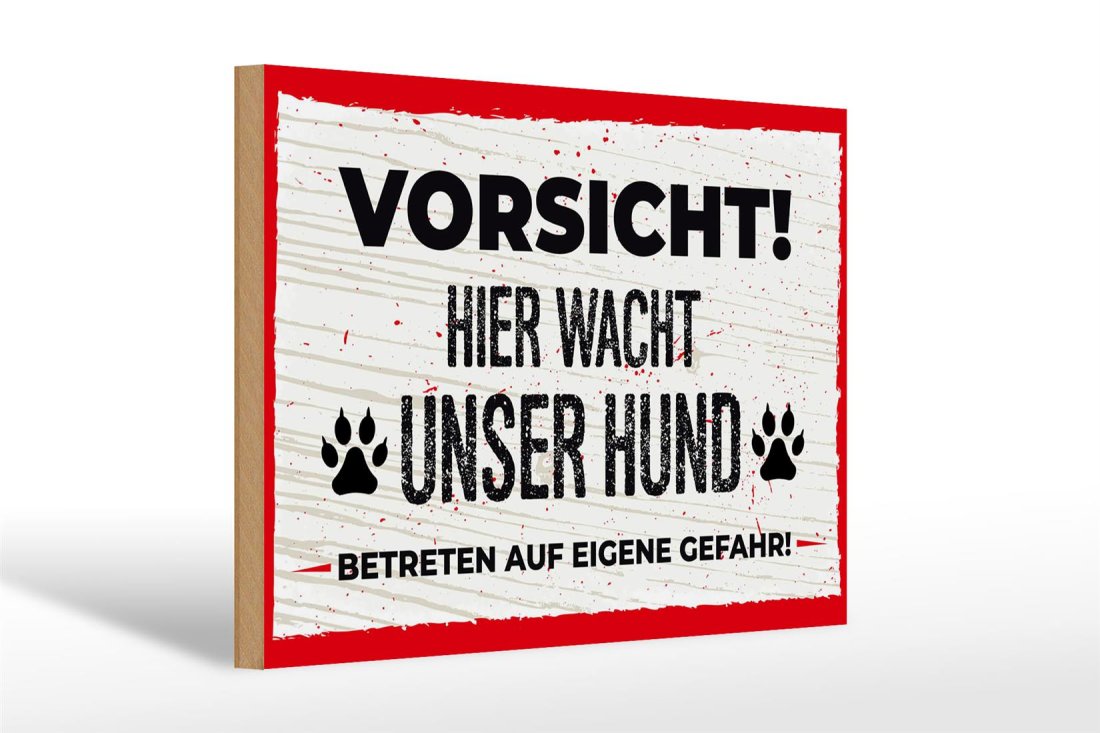 Warnschild „HIER WACHT EIN HUND“ – Kunststoff, 15,5 X 7,5 Cm, Wetterbeständig Für Innen & Außen (308064)