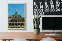 Holzschild Städte Darmstadt Russische Kapelle 20x30cm