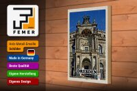 Holzschild Städte Dresden Zwinger Architektur 20x30cm