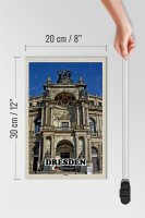 Holzschild Städte Dresden Zwinger Architektur 20x30cm