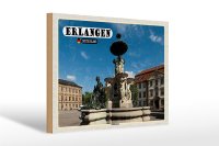 Holzschild Städte Erlangen Paulibrunnen Architektur 30x20cm