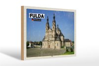 Holzschild Städte Fulda Dom Mittelalter Architektur 30x20cm