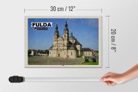 Holzschild Städte Fulda Dom Mittelalter Architektur 30x20cm