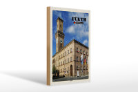 Holzschild Städte Fürth Rathaus Altstadt Flaggen 20x30cm