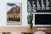 Holzschild Städte Heilbronn Rathaus Altstadt 20x30cm