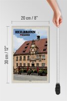 Holzschild Städte Heilbronn Rathaus Altstadt 20x30cm
