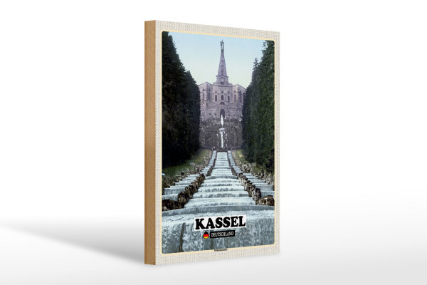 Holzschild Städte Kassel Wilhelmshöhe Architektur 20x30cm