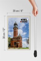 Holzschild Städte Kiel Leuchtturm Architektur 20x30cm