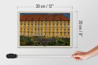 Holzschild Städte Osnabrück Schloss Mittelalter 30x20cm