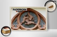Holzschild Städte Paderborn Drei Hasen-Fenster 30x20cm