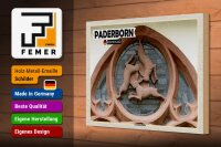 Holzschild Städte Paderborn Drei Hasen-Fenster 30x20cm