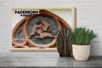Holzschild Städte Paderborn Drei Hasen-Fenster 30x20cm
