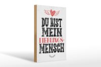 Holzschild Spruch Du bist Lieblingsmensch mein Engel 20x30cm