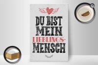 Holzschild Spruch Du bist Lieblingsmensch mein Engel 20x30cm