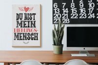 Holzschild Spruch Du bist Lieblingsmensch mein Engel 20x30cm