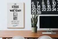 Holzschild Spruch 20x30cm Die Küche sieht aus wie Sau Lichtschalter