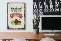 Holzschild Spruch Mir reicht`s ich geh jetzt backen 20x30cm