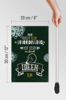 Holzschild Spruch Hier herscht keine Unordnung grün 20x30cm